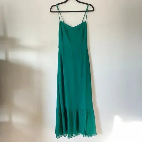 Reformation Emersyn Dress in Emerald - Picture 5 of 9